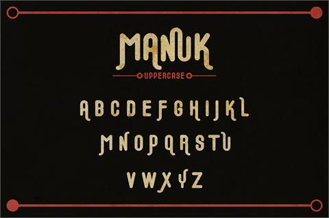 Manuk font素材之家精选英文字体