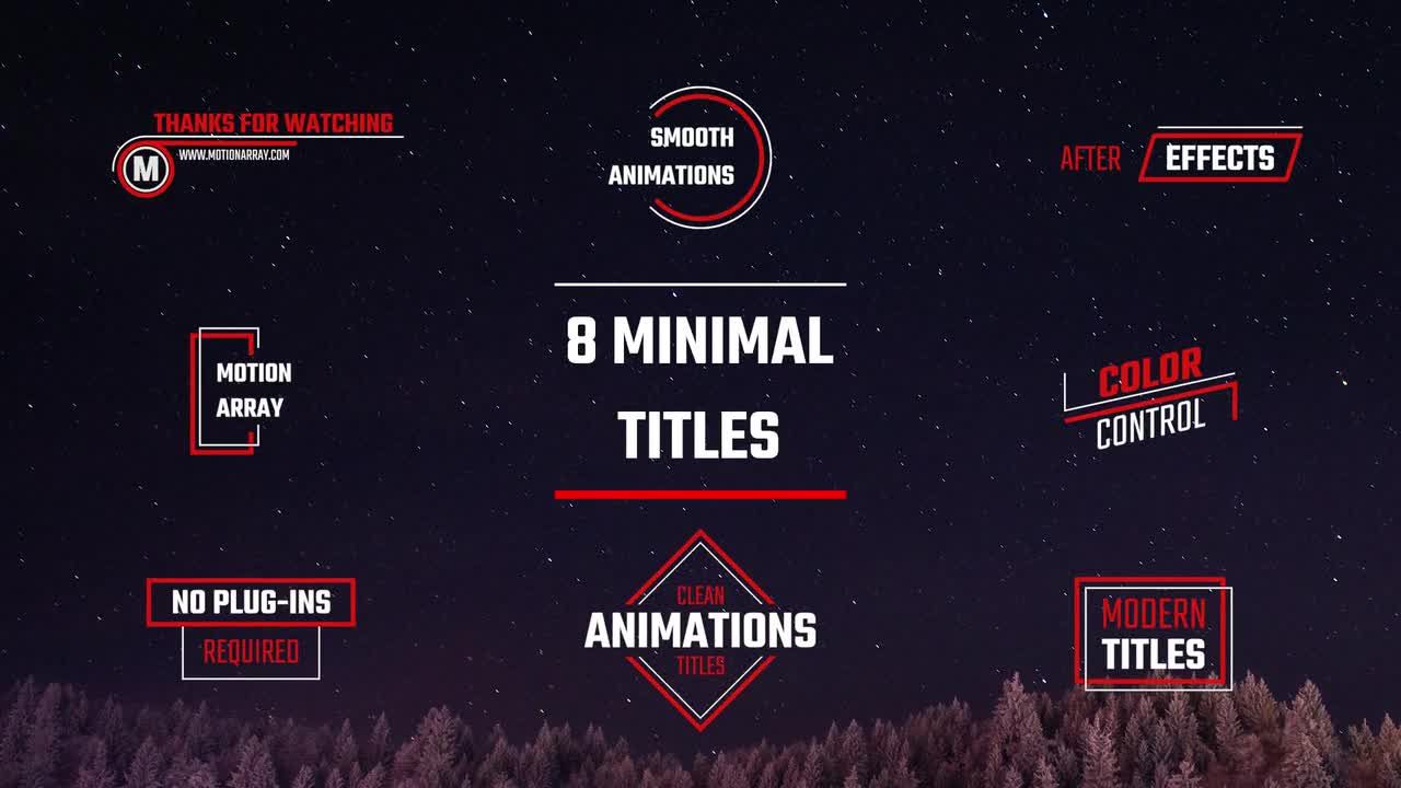 8个干净现代和动态动画全屏幕标题素材库精选pr模板