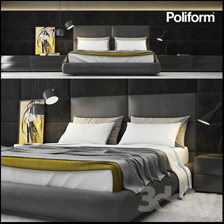 欧式皮质双人床素材之家精选3D模型