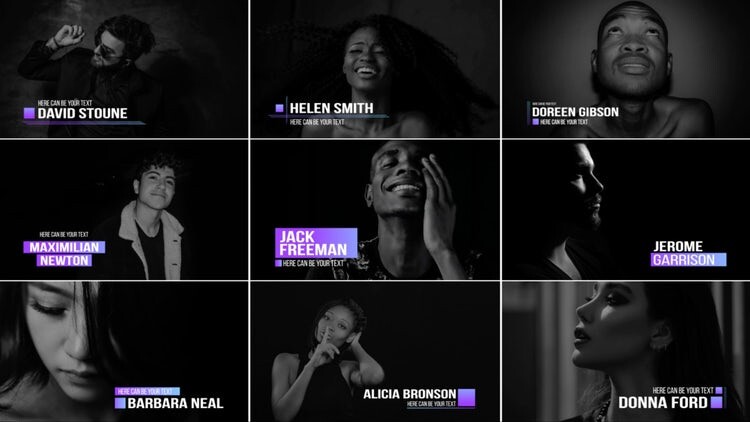 9个干净多彩的文本动画素材库精选AE模板