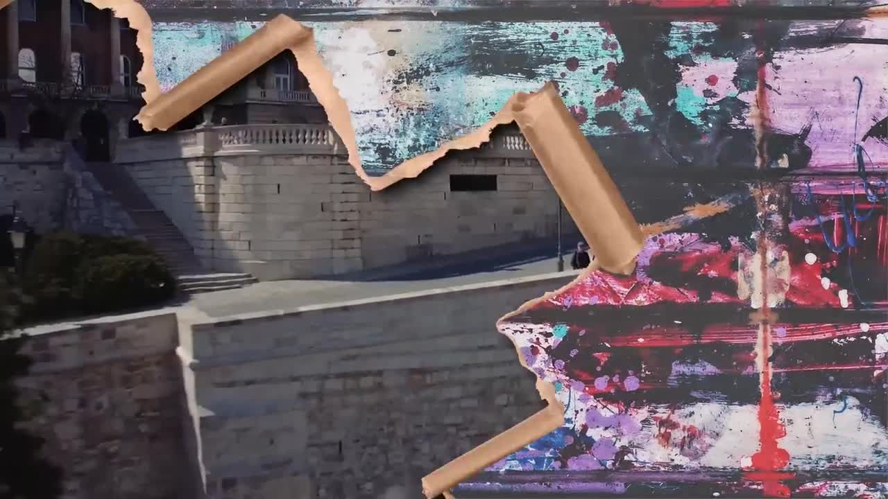 工艺风格的撕纸片段效果素材库推荐PR模板