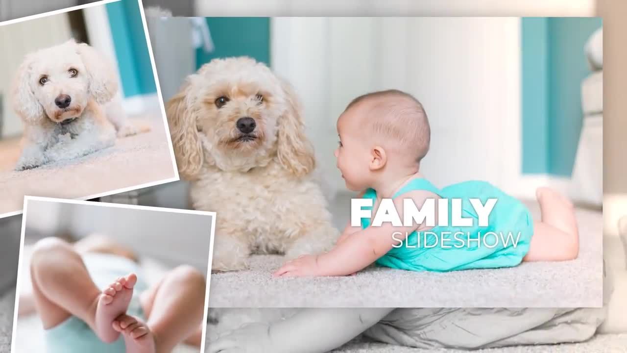 家庭照片柔和光线温馨幻灯片展示特效素材库精选AE模板