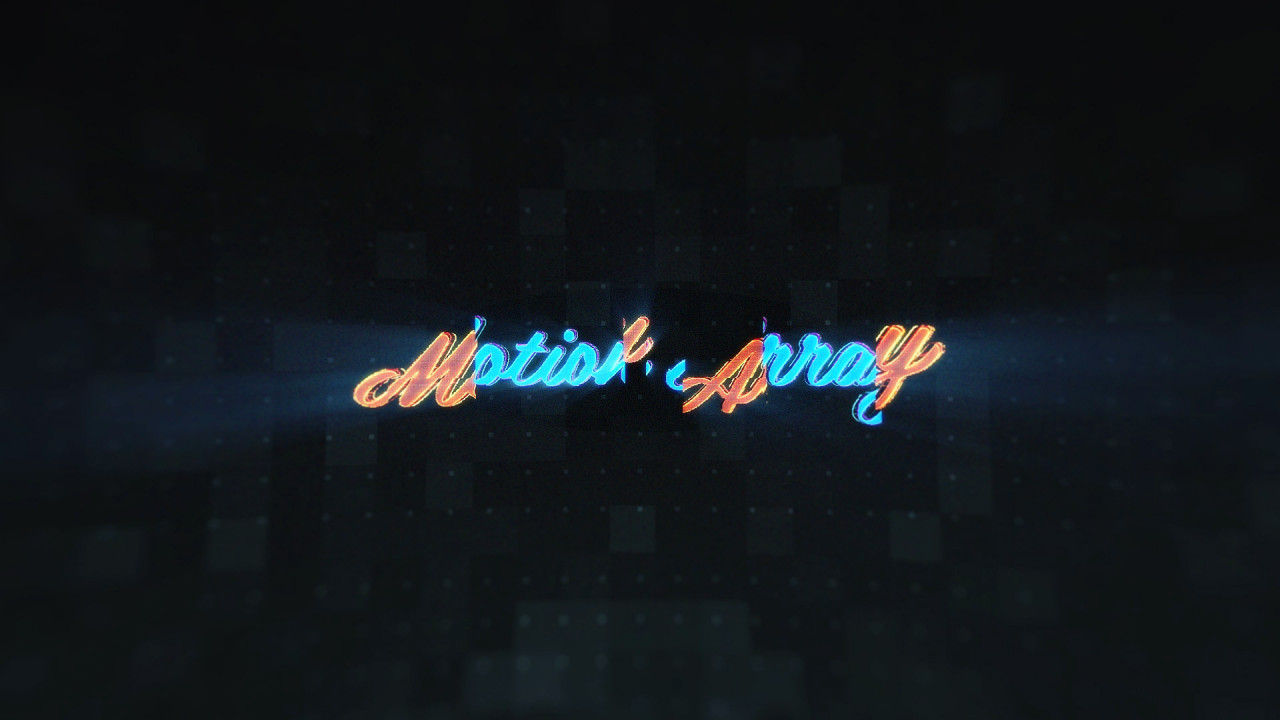 2个版本的网络朋克标志素材库精选AE模板