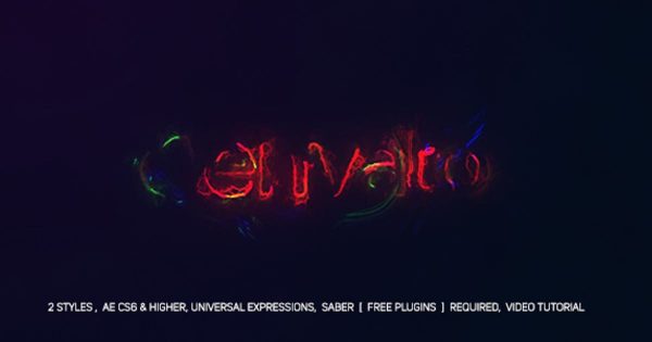 闪电失真电子故障特效logo演示素材库精选AE模板 Electric Glitch Logo