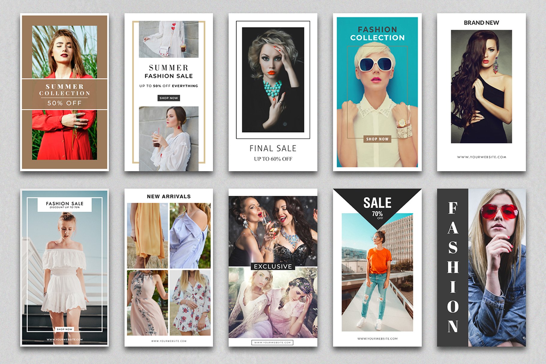 260款Instagram故事&文章贴图模板素材库精选 260 Instagram Stories & Post Bundle插图(2)