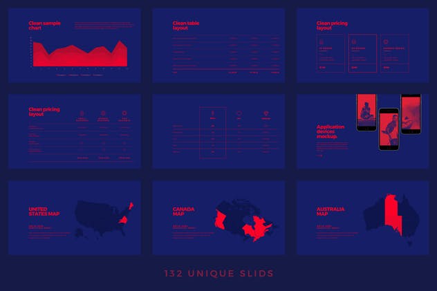 双色调设计风格别具一格的PPT幻灯片设计模板 Duotone – Powerpoint Template插图(11)