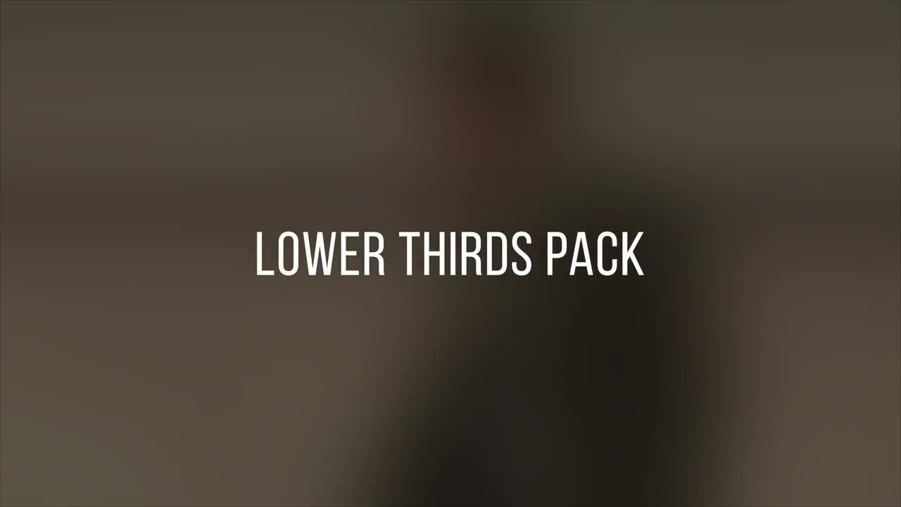 9个干净的动画下三分之一素材库精选AE模板