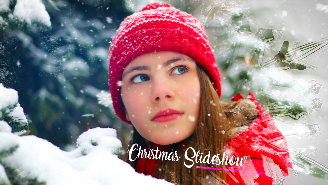 温馨圣诞节雪花效果素材库精选AE模板