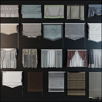 现代威尼斯百叶窗组合素材之家精选3D模型