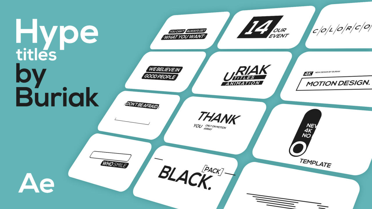 12个文字特效标题动画素材库精选AE模板