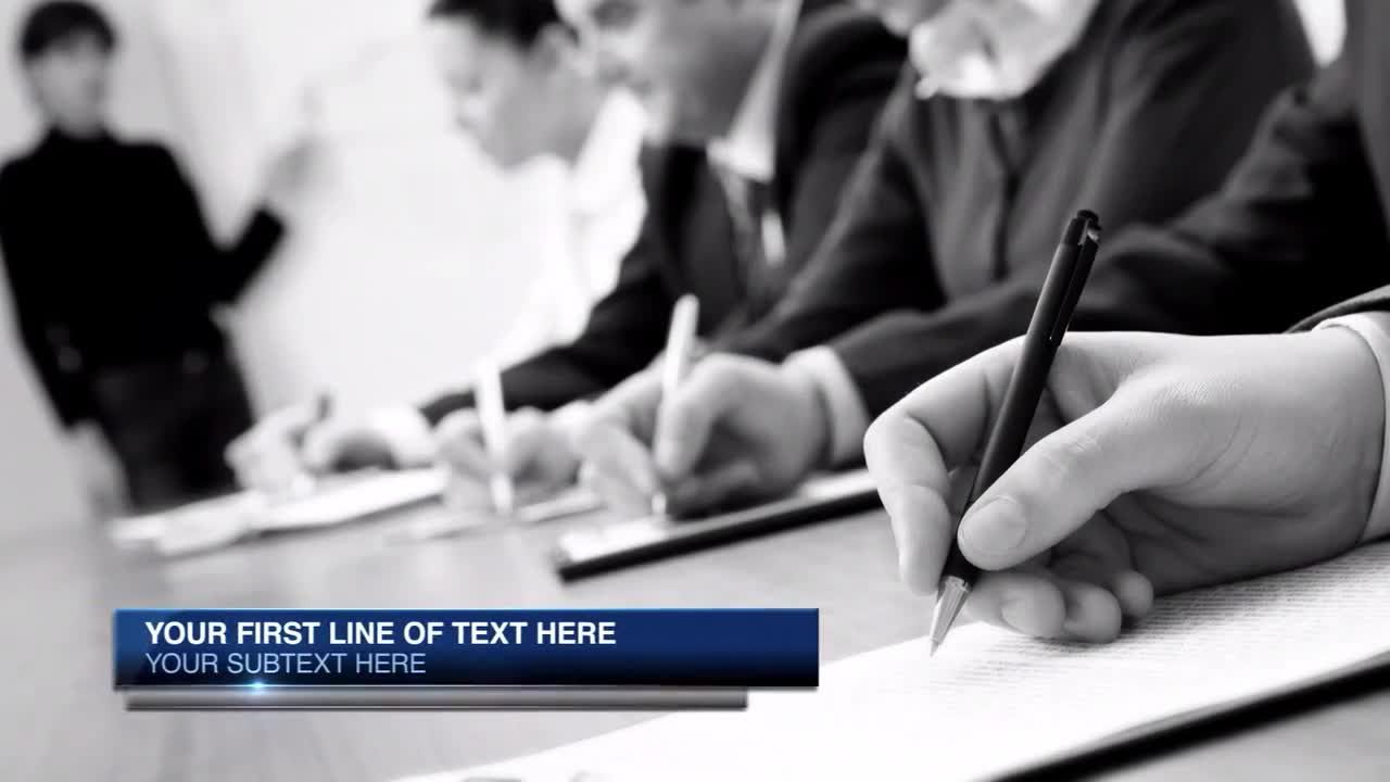 企业下三分之一效果AE标题模板