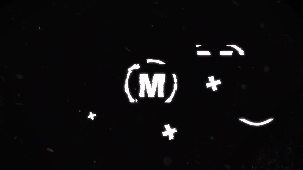 毛刺徽标酷炫故障素材库精选AE模板