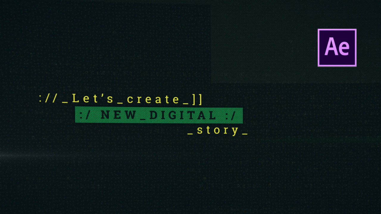 黑客草稿数字标题素材库精选AE模板