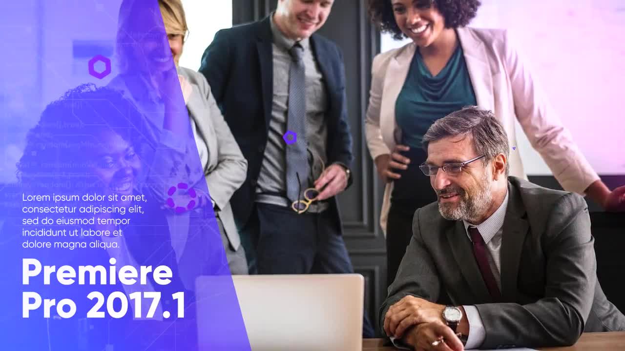 独特精美的企业幻灯片动画Pr模板