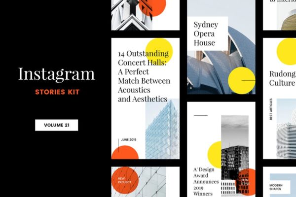 Instagram社交新媒体品牌故事推广设计模板素材库精选v21 Instagram Stories Kit (Vol.21)
