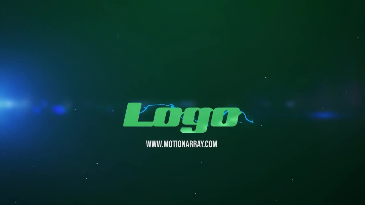 彩色粒子条纹效果logo展示素材库推荐PR模板