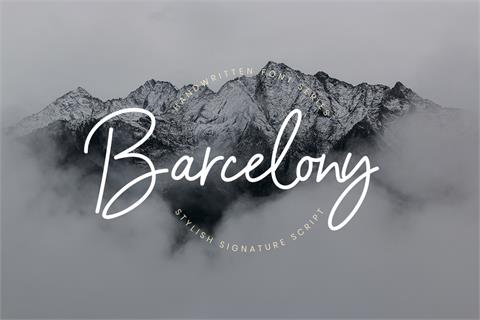 Barcelony font素材之家精选英文字体