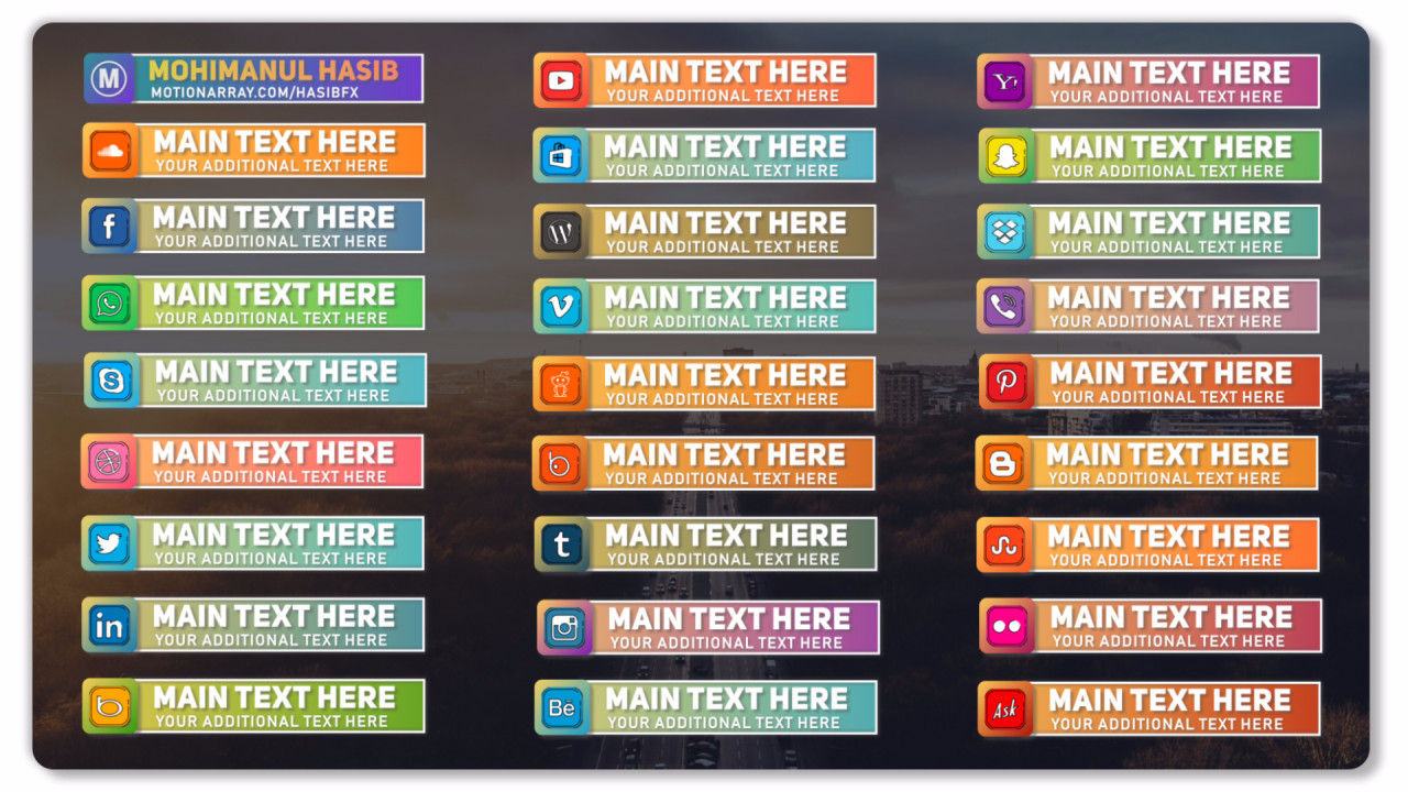 时尚社交媒体商品宣传标题动画片头素材库精选AE模板