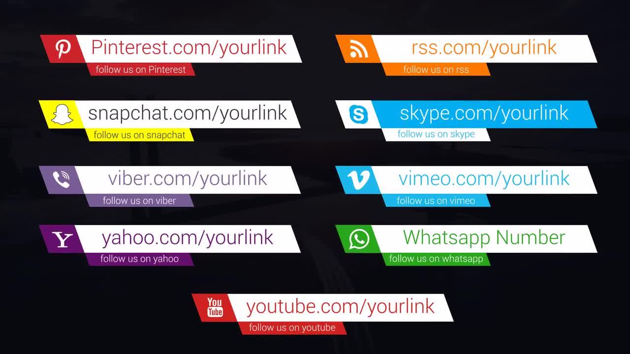 社交媒体的三分之二效果素材库精选AE模板