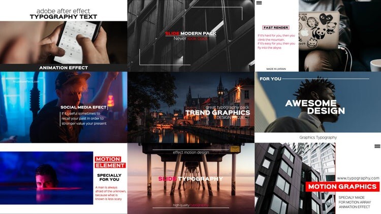 14个大型且清晰干净的动态动画素材库精选AE模板