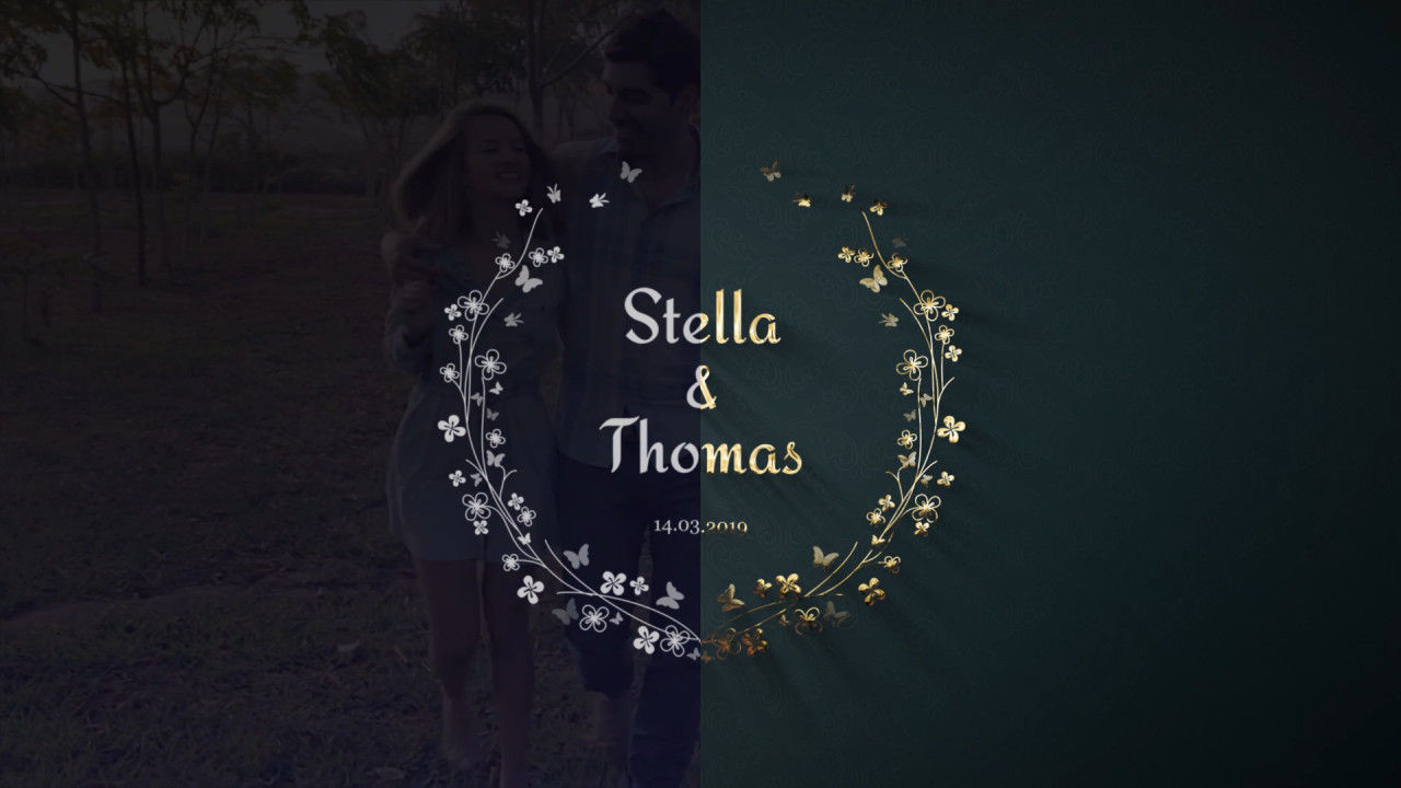 8个婚礼全屏标题动画素材库精选AE模板