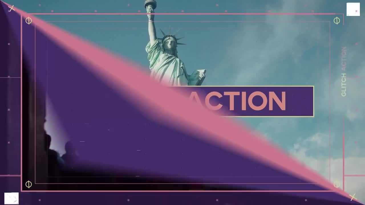 闪烁动作幻灯片素材库精选AE模板