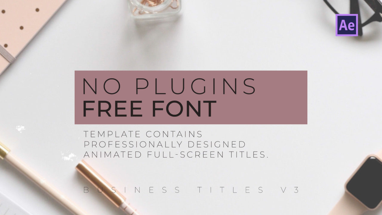 9个专业设计商业标题素材库精选AE模板