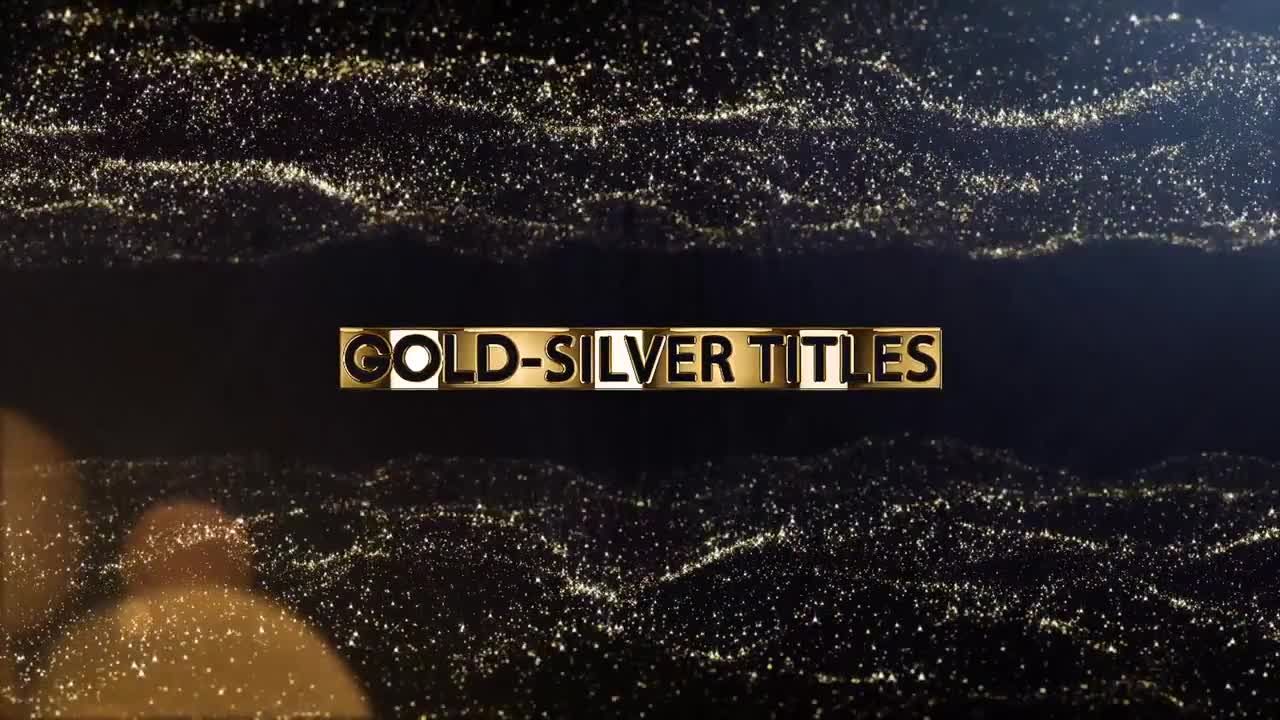 好莱坞风格的金色/银色标题素材库精选AE模板