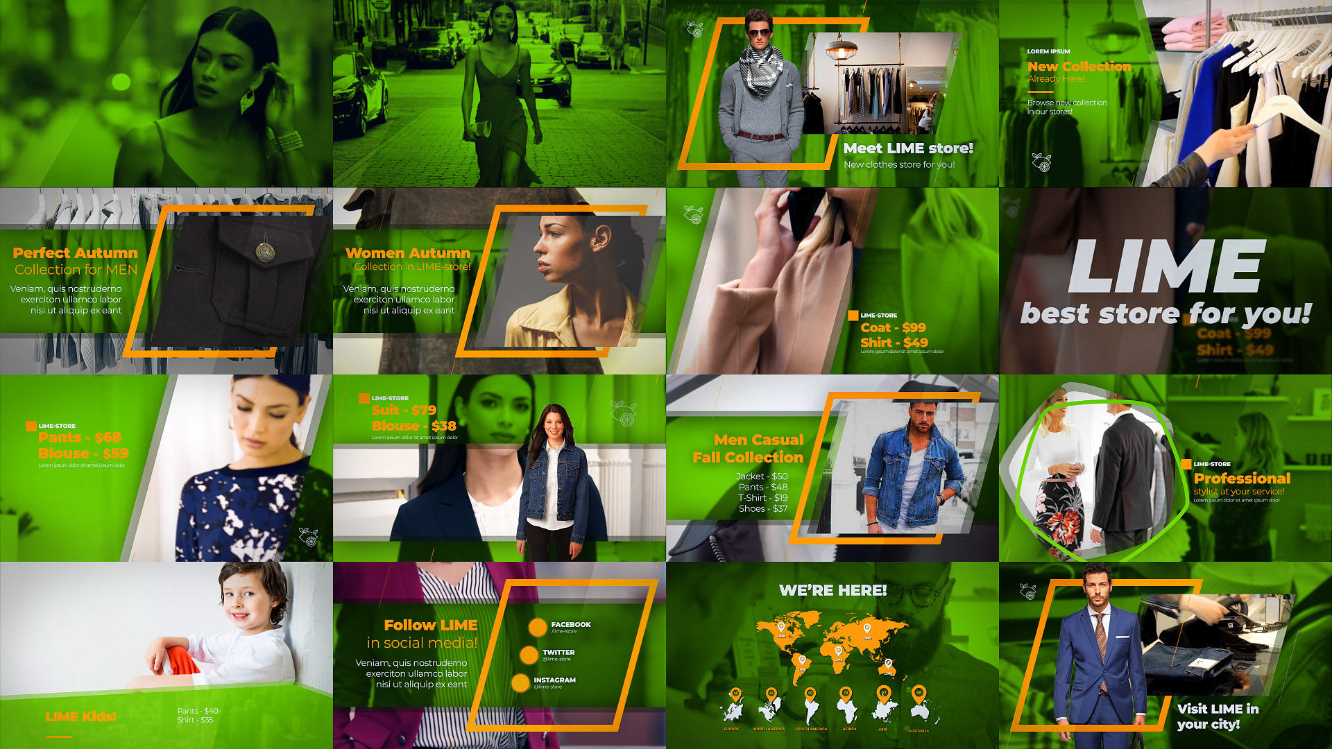 时尚服装店过渡效果素材库精选AE模板