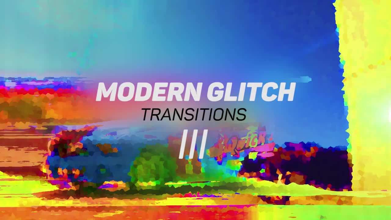 10个时尚故障毛刺效果动画素材库推荐PR模板