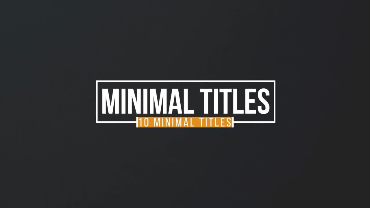 10个独特现代优雅的低三分之一标题动画素材库精选AE模板