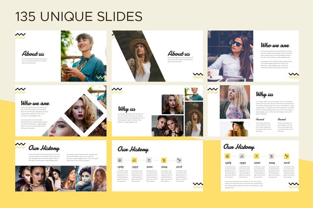 极简主义时尚行业产品目录&摄影PPT模板素材 Minimal Fashion Catalog & Photography Powerpoint插图(2)