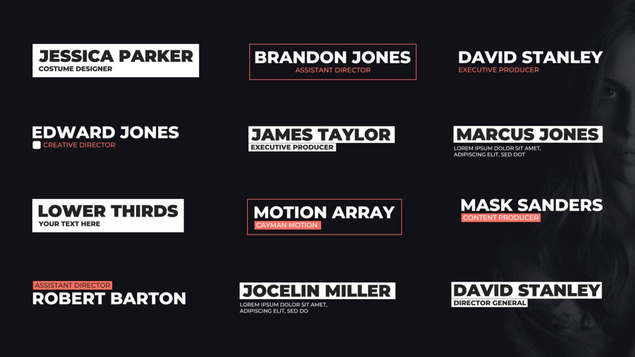 多功能下三分之一标题素材库精选AE模板