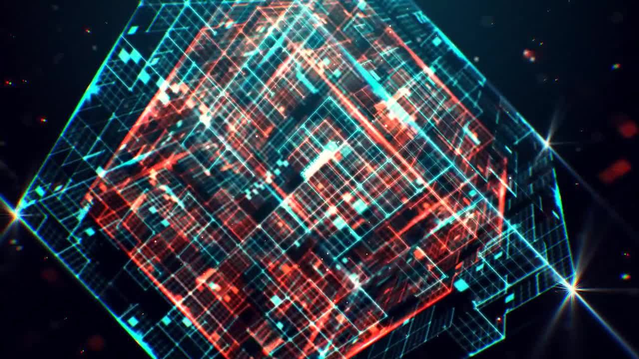 技术多维数据集标识素材库精选AE模板