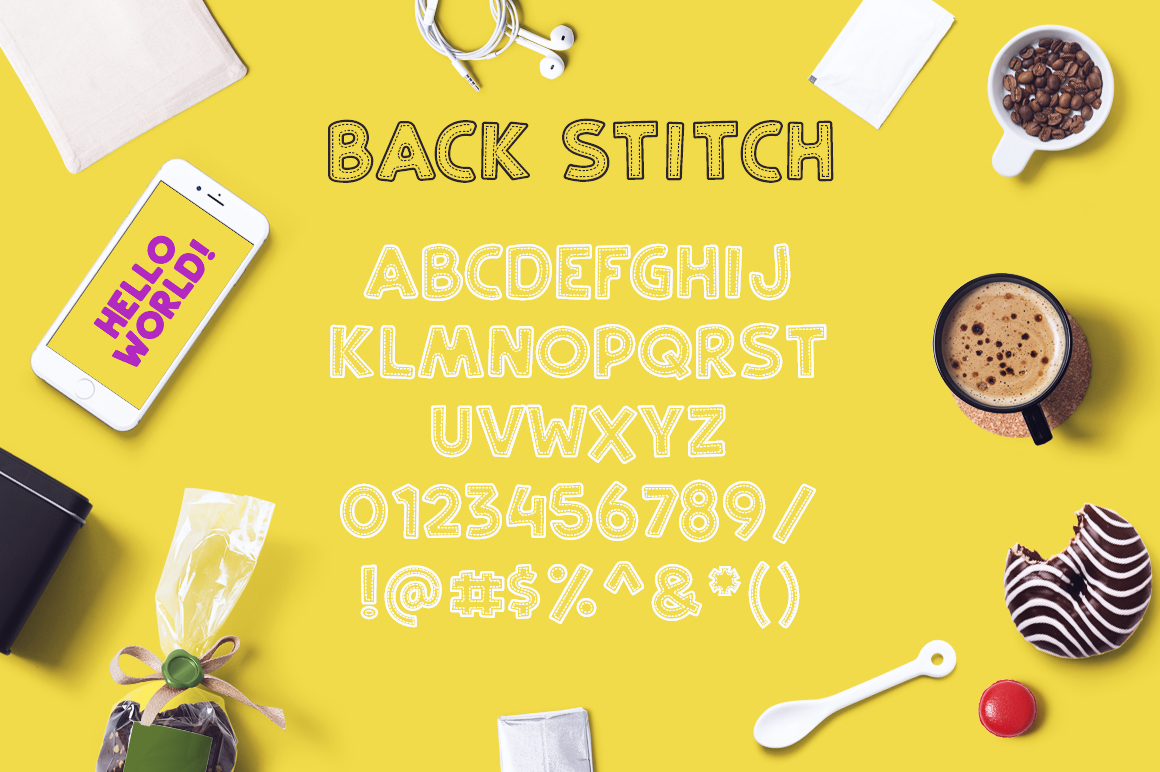 Fontbundles – Back Stitch插图2