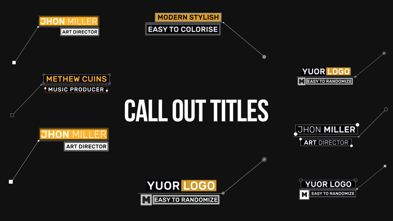 15个时尚标注标题动画素材库推荐PR模板