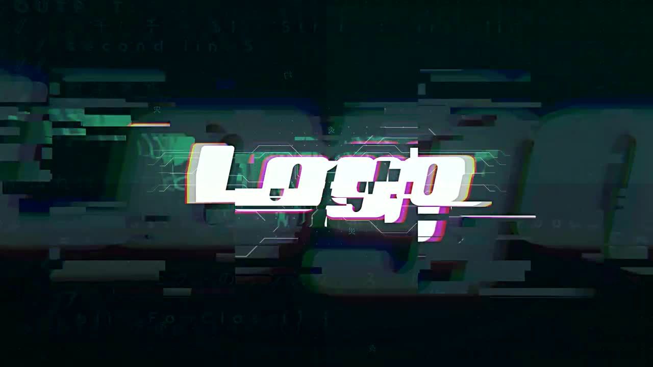 数字徽标故障和扭曲转场素材库精选AE模板