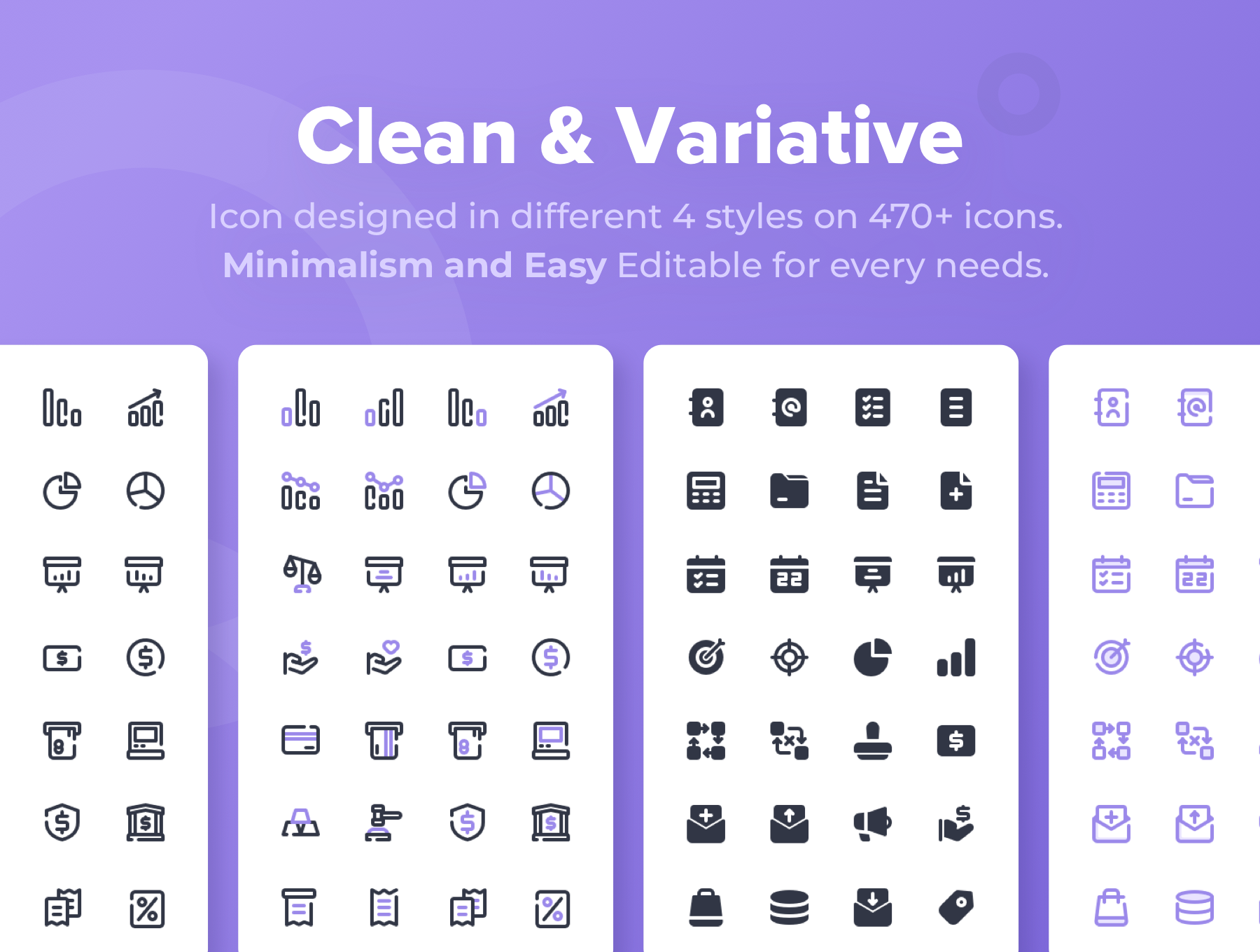 素材库下午茶：金融行业商业图标套装下载插图(1)
