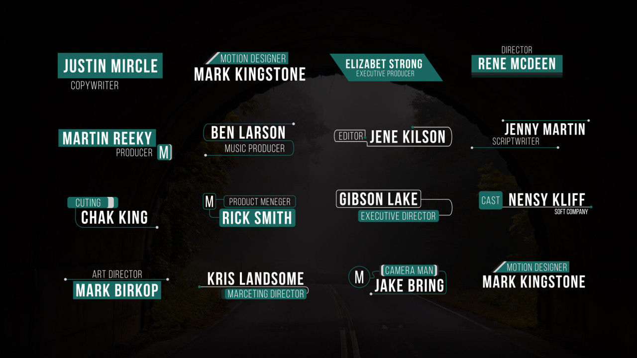 15组种简洁文字标题字幕条素材库精选AE模板