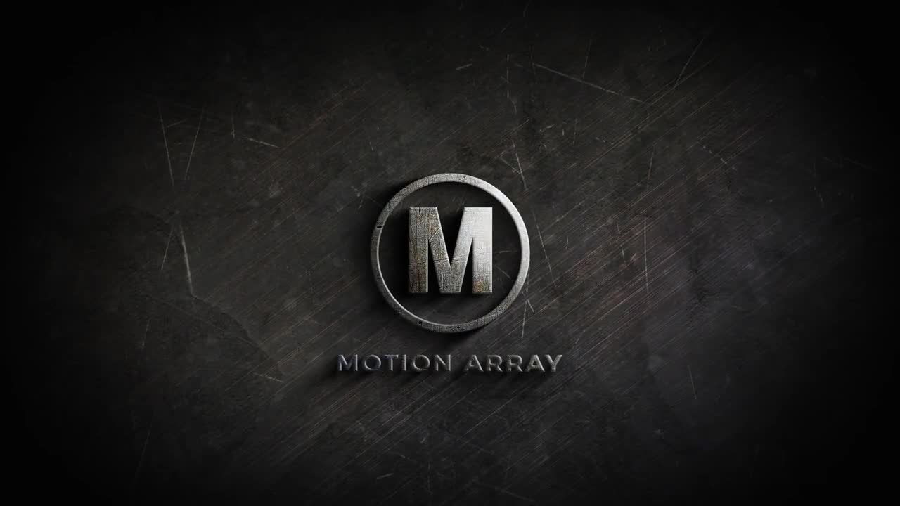 独特的电影金属徽标显示素材库精选AE模板