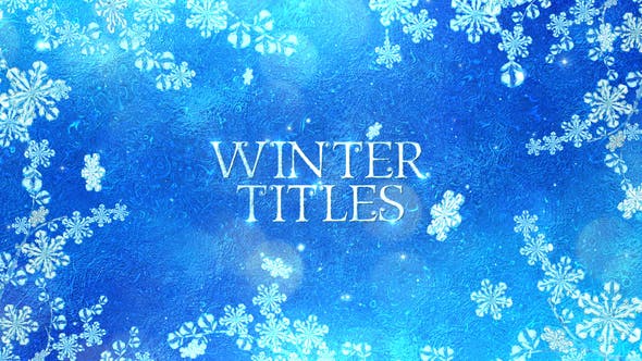 冬季主题视频字幕标题动画特效素材库精选AE模板 Winter Titles