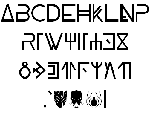 WAKANDA PANTHER font插图2