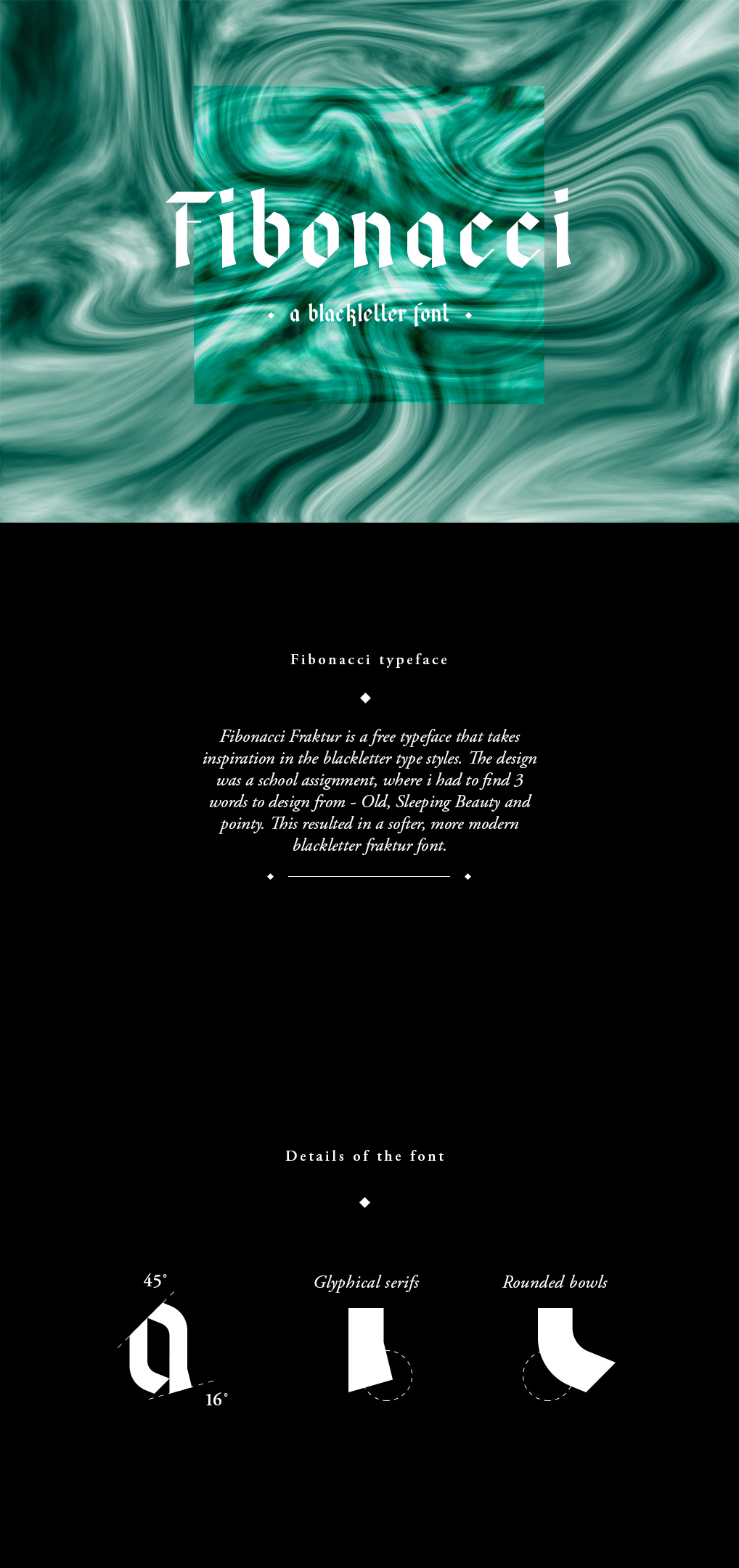 Fibonacci Fraktur Font插图