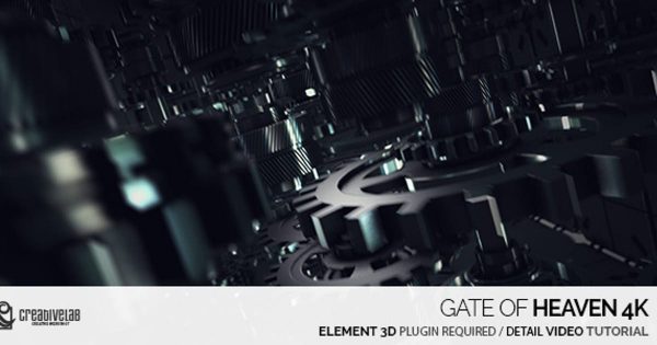 天堂之门特效Logo演示视频素材库精选AE模板 Gate Of Heaven 4K