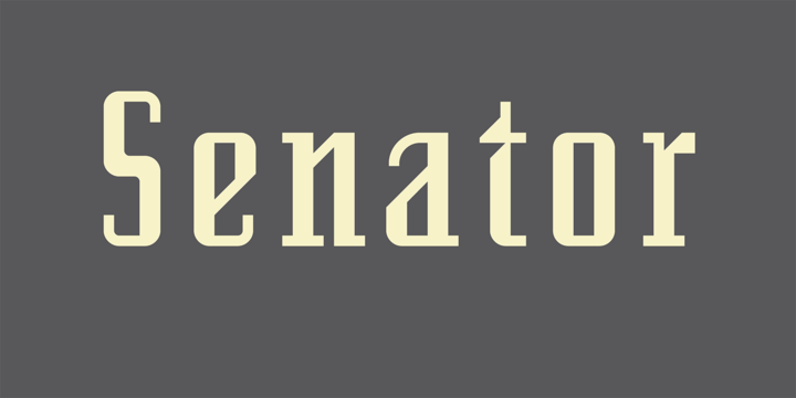 Senator Font Family插图