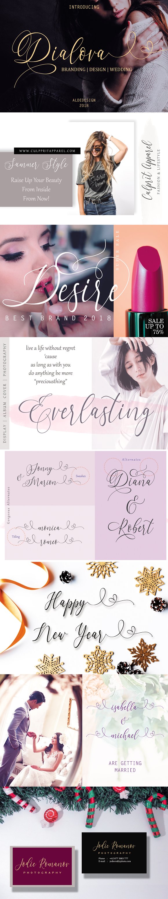 Dialova – Beautiful Calligraphy Font素材之家精选英文字体