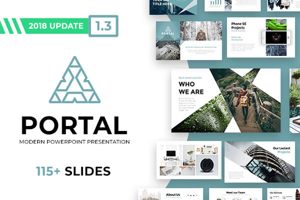 素材库下午茶：各种黄金分割构图与排版多图杂志时尚风PPT模板下载[PPTX]