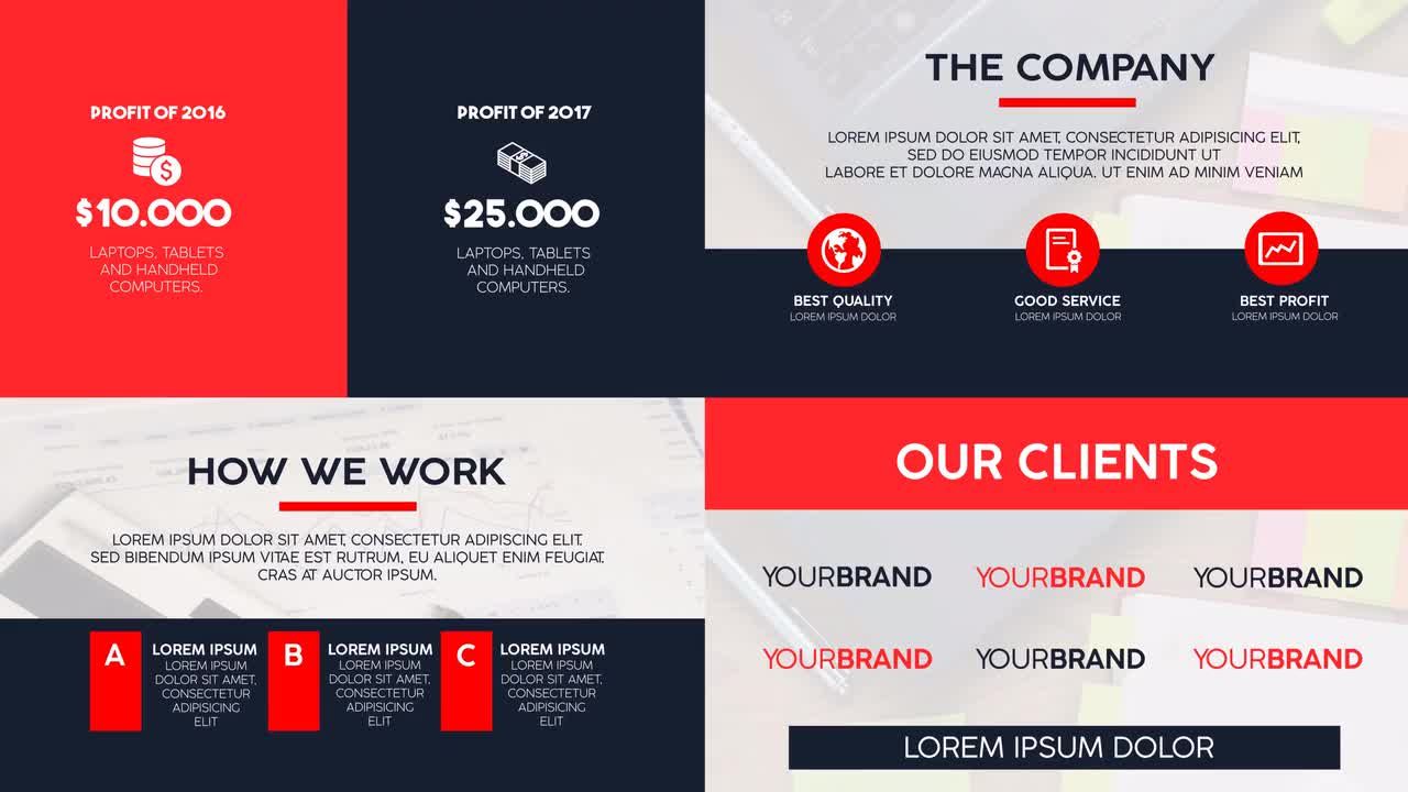 在线营销或揭幕视频过渡素材库精选AE模板