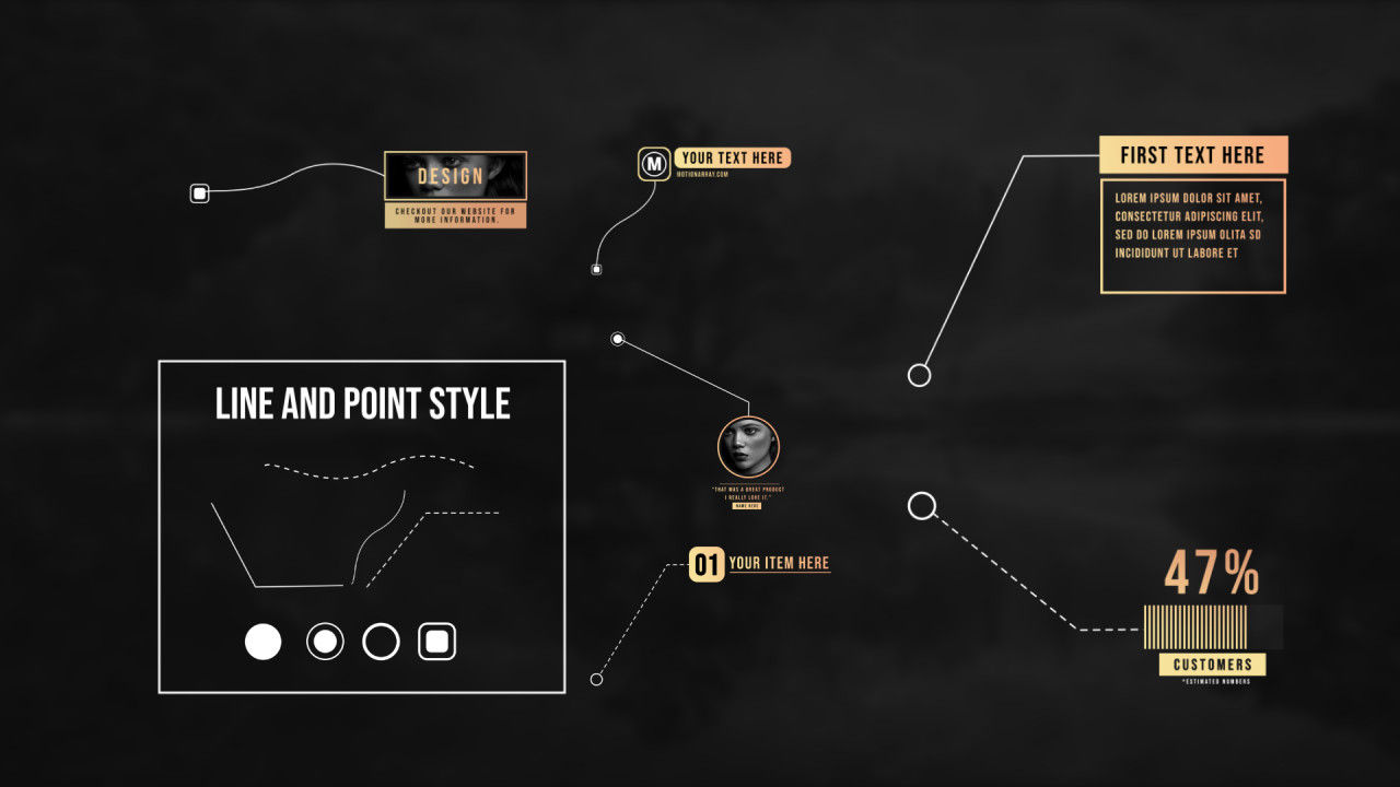 7个平滑动标注动态标题素材库精选AE模板