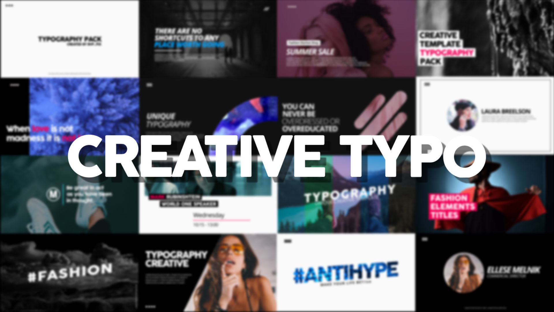 16个独特设计动画素材库推荐PR模板